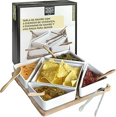 Comparativa de cuencos con bandeja para servir snacks en familia