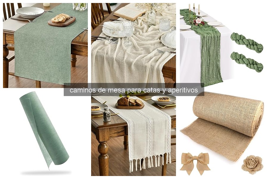 Características esenciales de caminos de mesa para catas