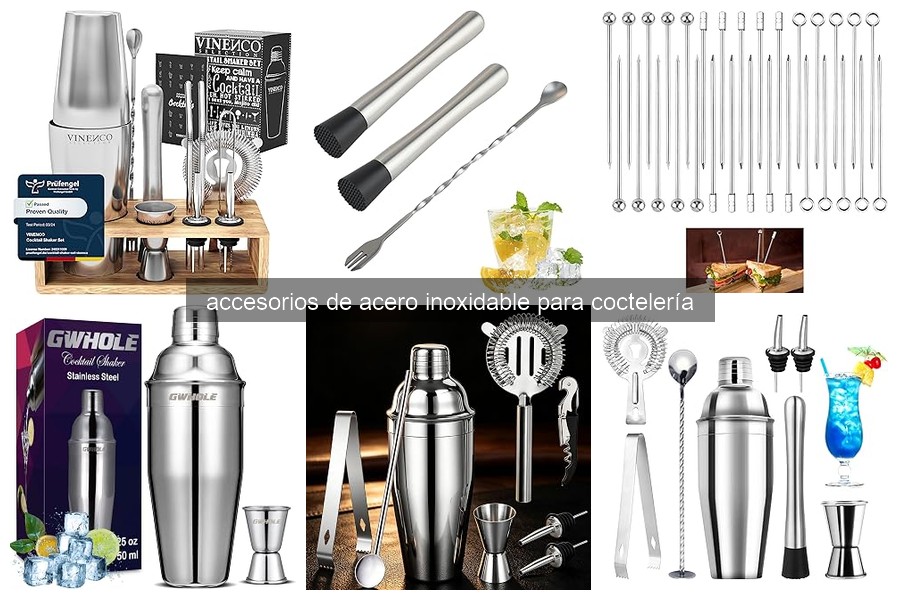 Comparativa de utensilios de acero inoxidable para coctelería
