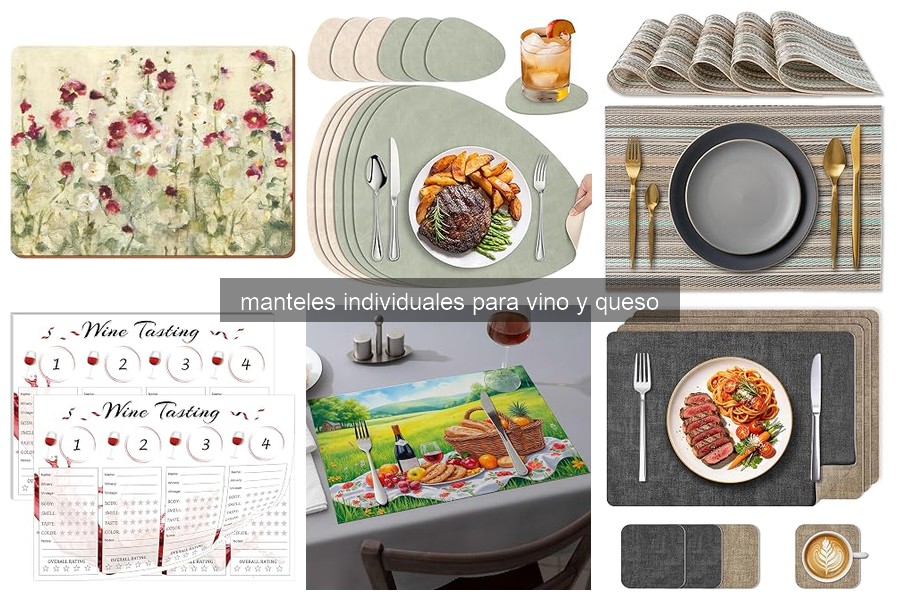 Guía de compra de manteles individuales para vino y queso