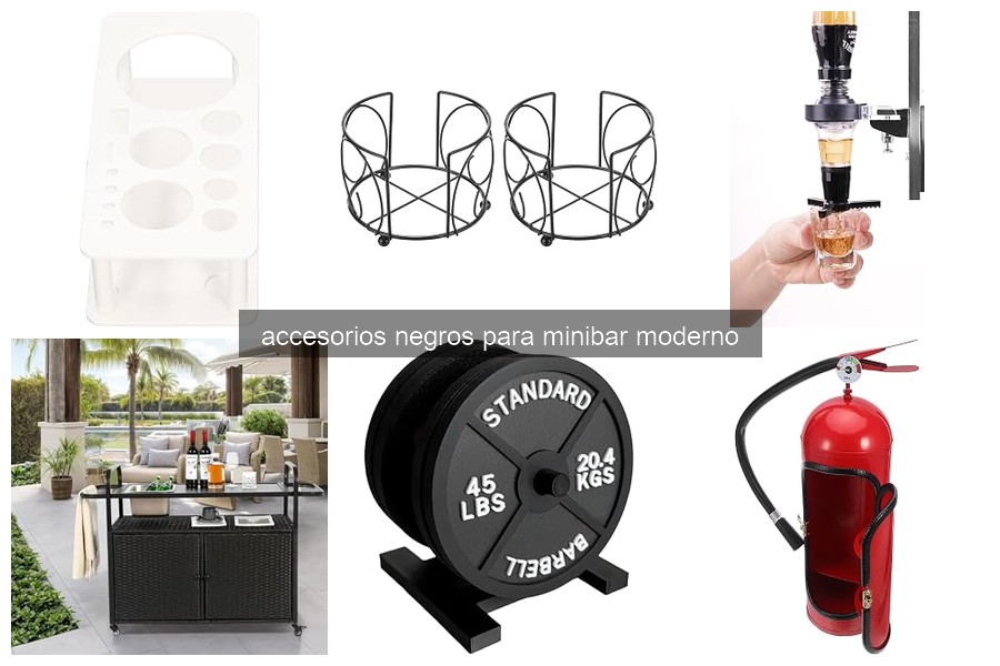 Mejores accesorios negros para minibar moderno en 2026