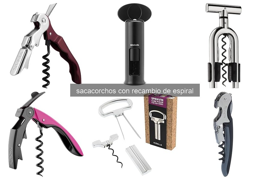 Mejores sacacorchos con recambio de espiral para hogar 2026