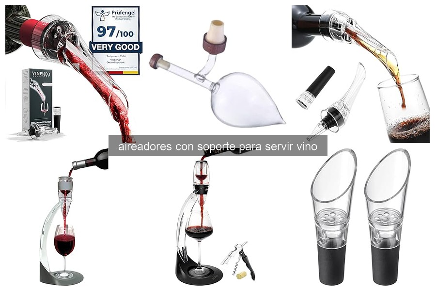 ¿Qué es un aireador con soporte para servir vino?