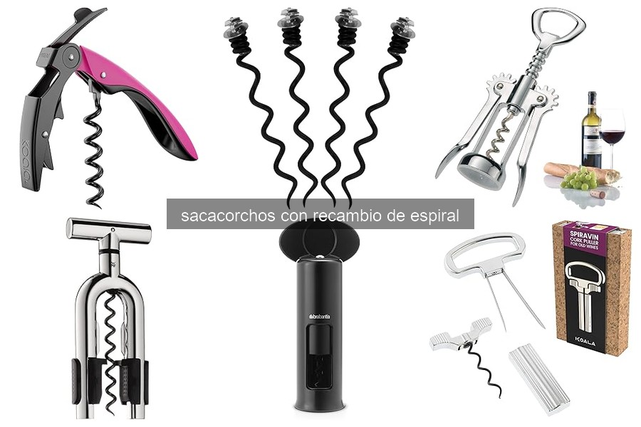 Tipos de Sacacorchos con Recambio de Espiral: Guía 2026